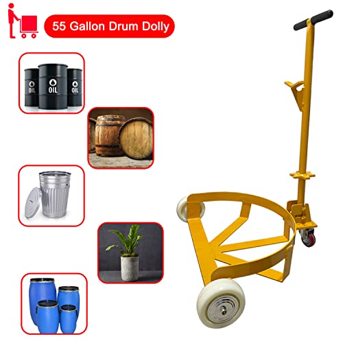 55 Gallon Drum Dolly Barrel Wheels Steel Cart Round Dolly,55 Gallon Drum Dolly Barrel Dolly Not Intended as Lifter