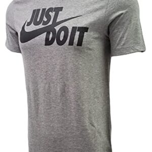 Nike Men's Sportswear Tee Just Do It Swoosh (X-Large, Grey Heather/Black)