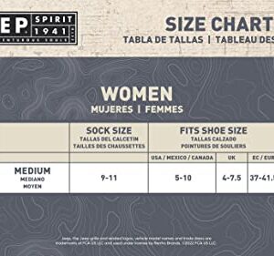 Jeep Women's Wool Blend Logo Crew Socks 1 Pair Pack, Gray, Women's Shoe Size: 5-11