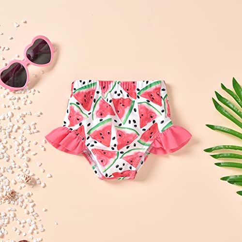 Little Toddler Girls Swimsuit Bikini Watermelon Two Pieces Bathing Suit Swimwear Summer Beach Wear Set Pink 4T - 5T