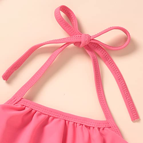 Little Toddler Girls Swimsuit Bikini Watermelon Two Pieces Bathing Suit Swimwear Summer Beach Wear Set Pink 4T - 5T