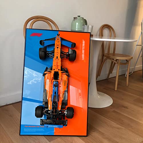 iLuane Display Wallboard for Lego 42141 Technic McLaren Formula 1 2022 Replica Race Car, Collectibles Display Wallboard for Building Blocks, Gifts for Lego Lovers (Only Display Wallboard)