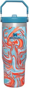 stanley iceflow™ flip straw tumbler 30oz pool swirl