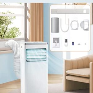 ZAFRO 8,000 BTU Portable Air Conditioners Cools up to 350 Sq.ft, Portable AC Built-in Cool, Dehumidifier, Fan Modes, Room Air Conditioner with Remote Control/Installation Kits, White