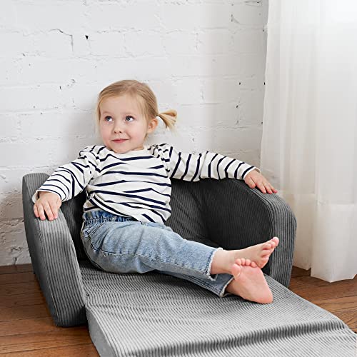 ZICOTO Stylish Kids Chair for Toddlers - Sturdy Flip Out Couch That Creates a Comfortable and Fun Seat for Your Baby Girl or Boy to Relax On - Modern Mini Sofa That Fits Nicely with Any Decor