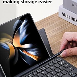 BAILI Z Fold 4 Keyboard Case with Bluetooth Keyboard Wirelessly Connects,Bluetooth Keyboard with Central Touchpad Built-in S Pen Slot & Collapsible Kickstand for Samsung Galaxy Z Fold5/4/3/2/1-Black