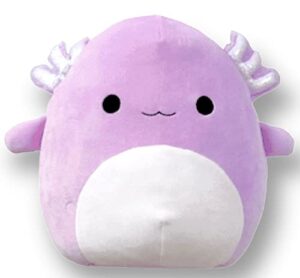 squishmallows 7 inch purple monica axolotl plush - easter squad stuffed animal toy