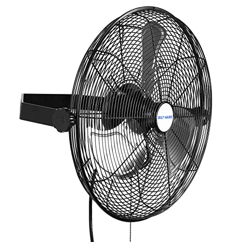 BILT HARD 3000 CFM 14 in. Outdoor Wall Mount Fan, 3-Speed Waterproof Wall Fan Industrial Grade High Velocity Outdoor Fans for Patio, Commercial, Garage, and Gazebo Use- UL Listed Black