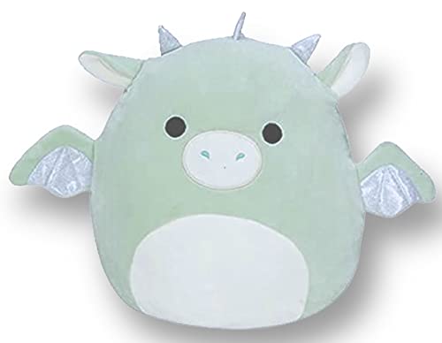 Squishmallows 7" Drew Dragon Plush - Green with White Belly - Fantasy Squad Stuffed Animal Toy