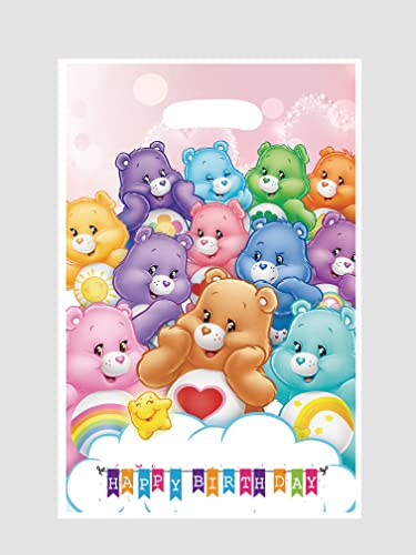 RATHIRA 40 pcs Rainbow Carebear Party Bags Treat Candy Goodie Bags Care Bears Gift Bags Party Supplies for Cute Bears Themed Party Set Bags