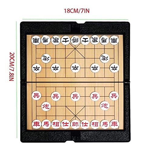 JGATW Chess Set Chess Board Game，Chinese Chess Set Folding Chessboard Small Pieces，Folding Roll Up Chess Game Sets International Chess