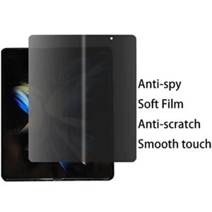 FYDIKHN 2 Pieces Anti-Spy Anti-Glare Inner Screen Protector Designed for Samsung Galaxy Z Fold 4 5G 2022 Privacy Screen Protector Matte Soft Anti-Scratch Film Anti-Peeping Full Glue