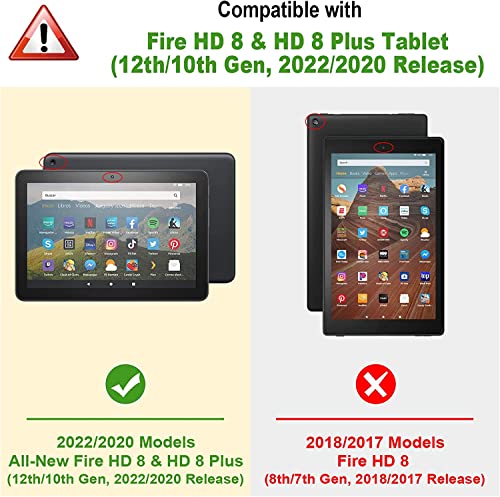 Case Compatible with Amazon All-New Kindle Fire 7 Tablet (2022 Release-12th Generation) Latest Model 7, Full Protection Stand Case with Auto Wake/Sleep, Black Horse