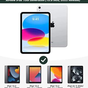 ZryXal New iPad 10th Generation Case 10.9 Inch 2022 with Pencil Holder, Smart iPad Case with Soft TPU Back [Support Auto Wake/Sleep] (New Midnight Green)