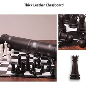 Chess Board Game Portable Chess Checkers Set，Folding Roll Up Chess Game for Outdoor Activities Chess Sets Travel Chess Set