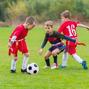 Flag Football Set, 14 Player Flag Football Belts Kit, Includes 14 Belts, 42 Flags,12 Cones and Storage Bag (Red-Blue)