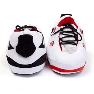 EXIGENT Sneaker Slippers Kicks Shoes Adult | Men and Women | Unisex Christmas Summer (JWhite4)