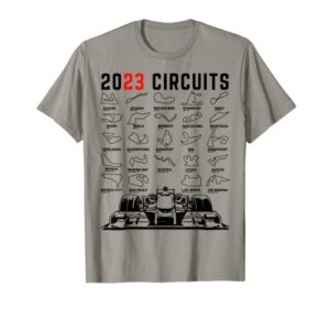 racing formula circuit track car fan race lover 2023 t-shirt
