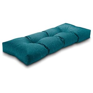 millsilo non slip bench cushion for indoor outdoor furniture, water resistant durable thicken window seat cushions for storage bench, long bench pads for mudroom, 36x14x4 inch, star green