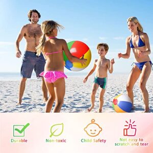 24 Pcs Inflatable Beach Balls 20" 16'' Rainbow Beach Ball Pool Party Toys Summer Outdoor Games Activities for Adults Swimming Pool Hawaiian Water Toys