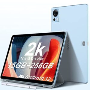 doogee t20 android tablet,10.4'' 2k tablet,15gb+256gb, hi-res quad speakers, octa-core gaming tablet, 8300mah battery, 2.4g/5g wifi tablet android 12, tÜv low bluelight, split screen