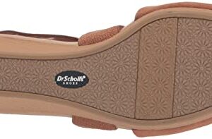 Dr. Scholl's Shoes Women's Barton Band Wedge Sandal, Brown Microfiber, 8.5