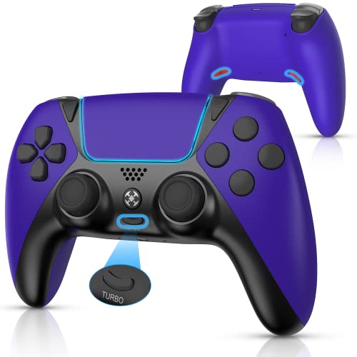 YU33 Ymir Controller for PS4 Controller, Elite Control Remote Fits Playstation 4 Controller, Scuf Wireless Controllers de PS4 Mapping/Turbo/1200 mAh Battery, Pa4 Controller for PS4/Steam/PC Purple