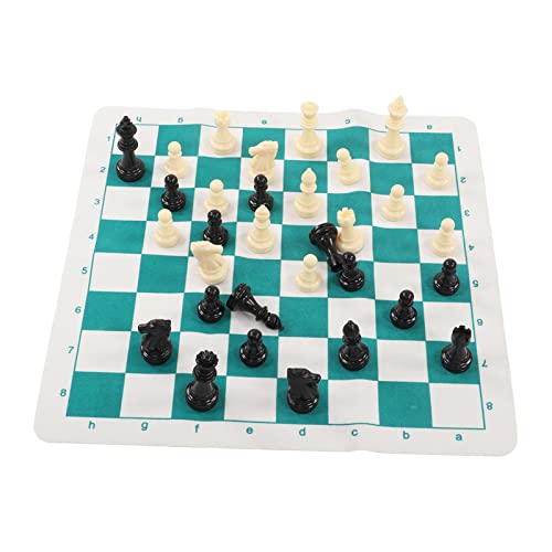 Dilwe Roll Up Chess Board Set, Portable Travel Chess Game Set Roll Up Chess Board Set for Family Gatherings Travel (Wang Gao 75MM)