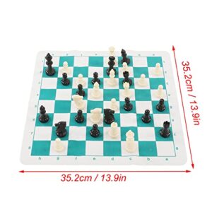 Dilwe Roll Up Chess Board Set, Portable Travel Chess Game Set Roll Up Chess Board Set for Family Gatherings Travel (Wang Gao 75MM)