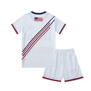 Team USA United States Sports Soccer Football Basketball Boys Kids Youth Jersey Shirt Kit Set (Size-26 (8-9 Years))