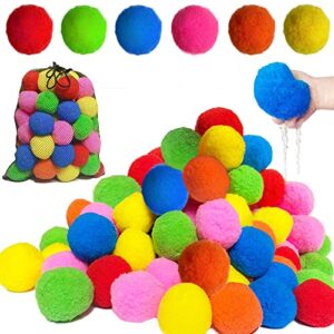 84 pcs reusable water balls, reusable water balloons for outdoor toys and games, water toys for kids and adults boys and girls - summer toys ball for pool and backyard fun