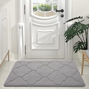 Arotive Door Mat, Indoor Mat, Non-Slip, Dirt Resist, Absorbent Entryway Doormat, Low-Profile Inside Front Doormats for Entrance (32x20 inches, Grey)