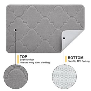 Arotive Door Mat, Indoor Mat, Non-Slip, Dirt Resist, Absorbent Entryway Doormat, Low-Profile Inside Front Doormats for Entrance (32x20 inches, Grey)