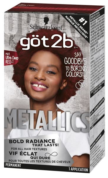 Got2b Metallics Permanent Hair Color, Deep Red