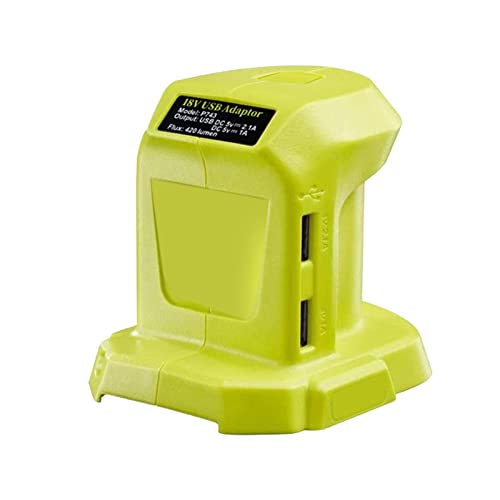 18V Battery Adapter Converter Dual USB Ports for Ryobi P743 18V 14.4V, Battery Converters Compatible with Ryobi 18V Battery Series DMMNS