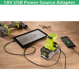 18V Battery Adapter Converter Dual USB Ports for Ryobi P743 18V 14.4V, Battery Converters Compatible with Ryobi 18V Battery Series DMMNS