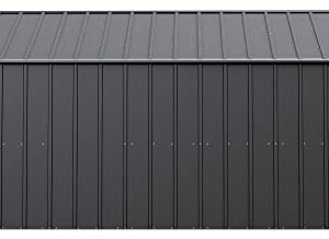 Arrow Sheds Classic 12' x 17' Outdoor Padlockable Steel Storage Shed Building, Charcoal