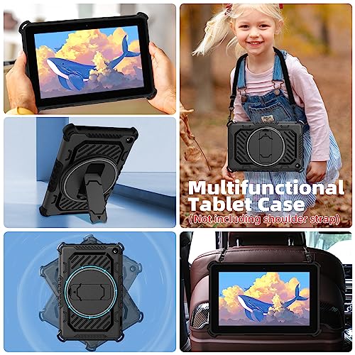 ROISKIN Dual Layer Heavy Duty Anti-Slip Shockproof Tablet Protective Case with 360 Rotating Kickstand [ Kids Friendly ] for Fire 7 Tablet Case 2022 12thGeneration, Not for Samsung TCL Android 7 inch