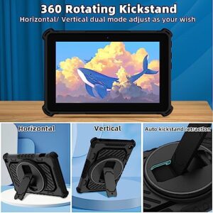 ROISKIN Dual Layer Heavy Duty Anti-Slip Shockproof Tablet Protective Case with 360 Rotating Kickstand [ Kids Friendly ] for Fire 7 Tablet Case 2022 12thGeneration, Not for Samsung TCL Android 7 inch