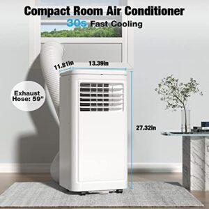 COWSAR Portable Air Conditioner, 8000BTU Air Conditioner Portable for Room Cooling Up 200sq.ft, Portable AC Unit with Dehumidifier and Fan and Remote Control < 53dB Air Conditioner