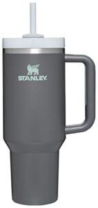 stanley quencher h2.0 flowstate stainless steel vacuum insulated tumbler with lid and straw for water, iced tea or coffee, smoothie and more, charcoal, 40 oz