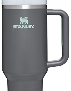 Stanley Quencher H2.0 FlowState Stainless Steel Vacuum Insulated Tumbler with Lid and Straw for Water, Iced Tea or Coffee, Smoothie and More, Charcoal, 40 oz