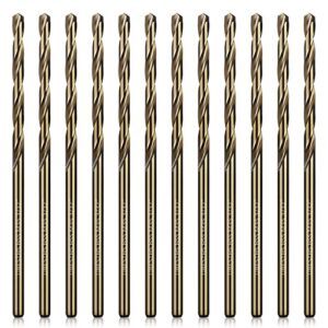 ubesths 3/32" cobalt drill bits 12pcs, m35 hss metal drill bit set with storage case for hard metal, stainless steel, cast iron