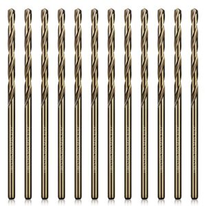 UBESTHS 3/32" Cobalt Drill Bits 12Pcs, M35 HSS Metal Drill Bit Set with Storage Case for Hard Metal, Stainless Steel, Cast Iron