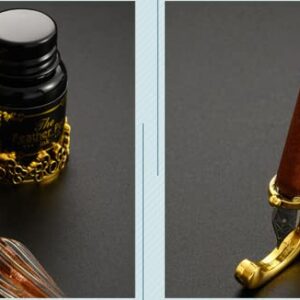 Fountain Pen Set - Calligraphy Pen Set Includes Wooden & Glass Pen - Ink & Pen Nibs