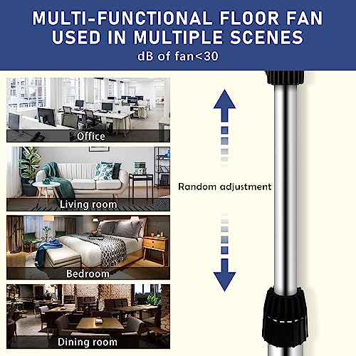 TMWINGS 3000CFM Floor Fan 18 Inch for Bedroom With Smart WiFi/Remote Control,Pedestal Fan 3 Speed 90° Oscillating with Safe Plug,LED Display 8H Timer Perfect for Home and Bedroom