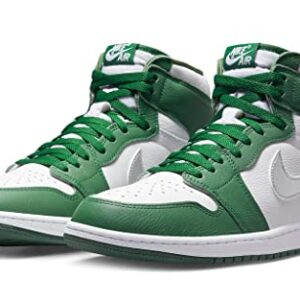 Jordan Men's 1 Retro High OG shoes, Gorge Green/Metallic Silver-wh, 11