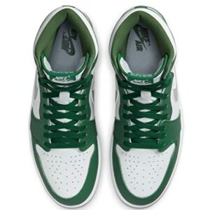 Jordan Men's 1 Retro High OG shoes, Gorge Green/Metallic Silver-wh, 11