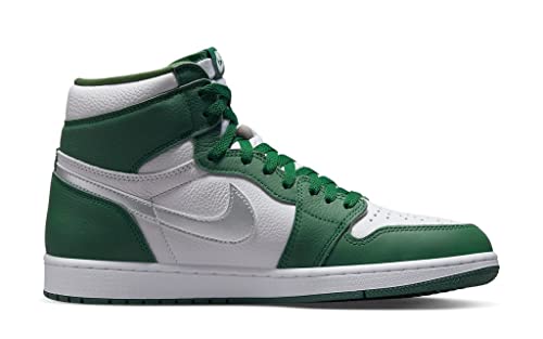 Jordan Men's 1 Retro High OG shoes, Gorge Green/Metallic Silver-wh, 11