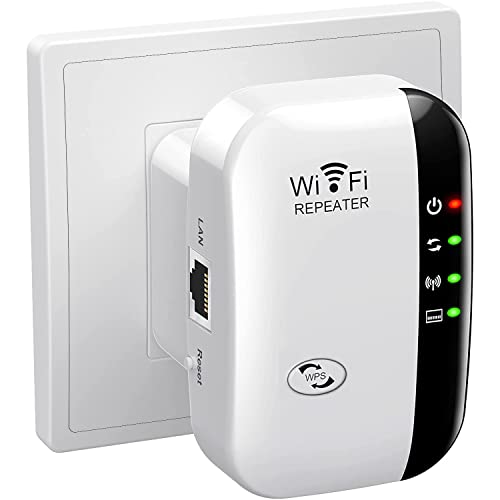 WiFi Extender, WiFi Signal Booster Up to 3000sq.ft and 30 Devices, WiFi Range Extender, Wireless Internet Repeater, Long Range Amplifier with Ethernet Port, 1-Tap Setup, Access Point, Alexa Compatible